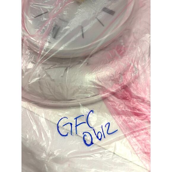 VTG Oval Crystal Clear Signatures Floral Rim Design Wall Clock Japaan Works - Picture 16 of 16